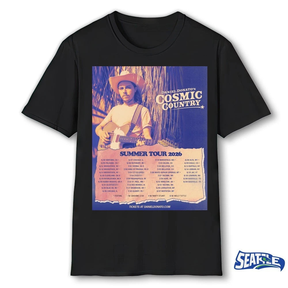 Official Daniel Donato’s Cosmic Country Summer Tour 2026 Poster t-shirt