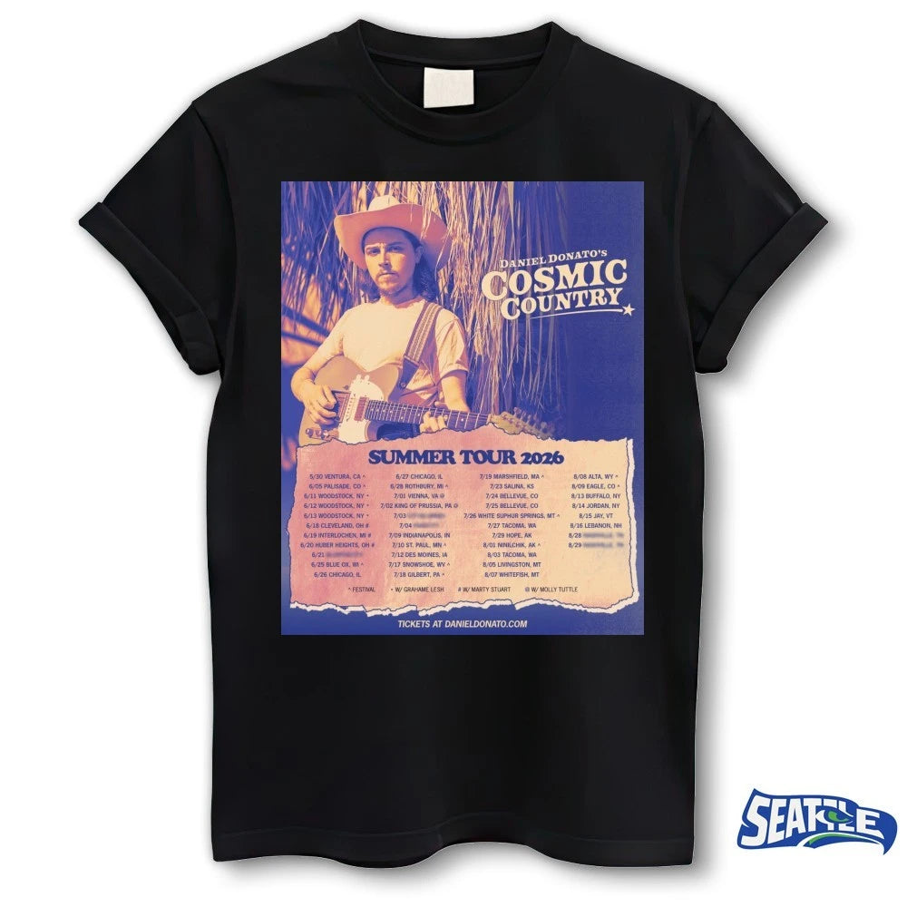 Official Daniel Donato’s Cosmic Country Summer Tour 2026 Poster t-shirt