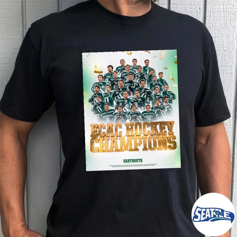 Official Dartmouth Men’s Hockey ECAC Hockey Champions 2026 Poster t-shirt