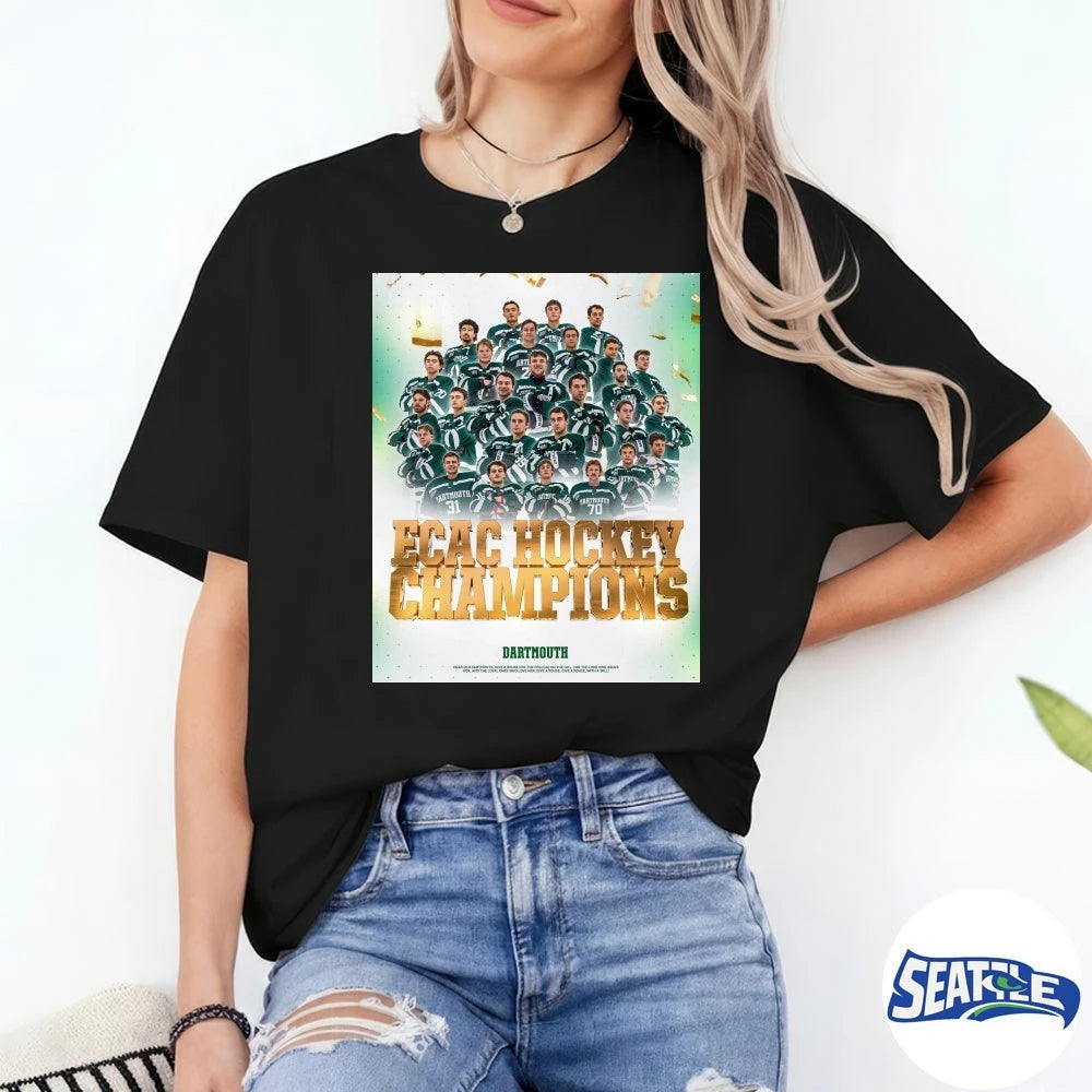 Official Dartmouth Men’s Hockey ECAC Hockey Champions 2026 Poster t-shirt