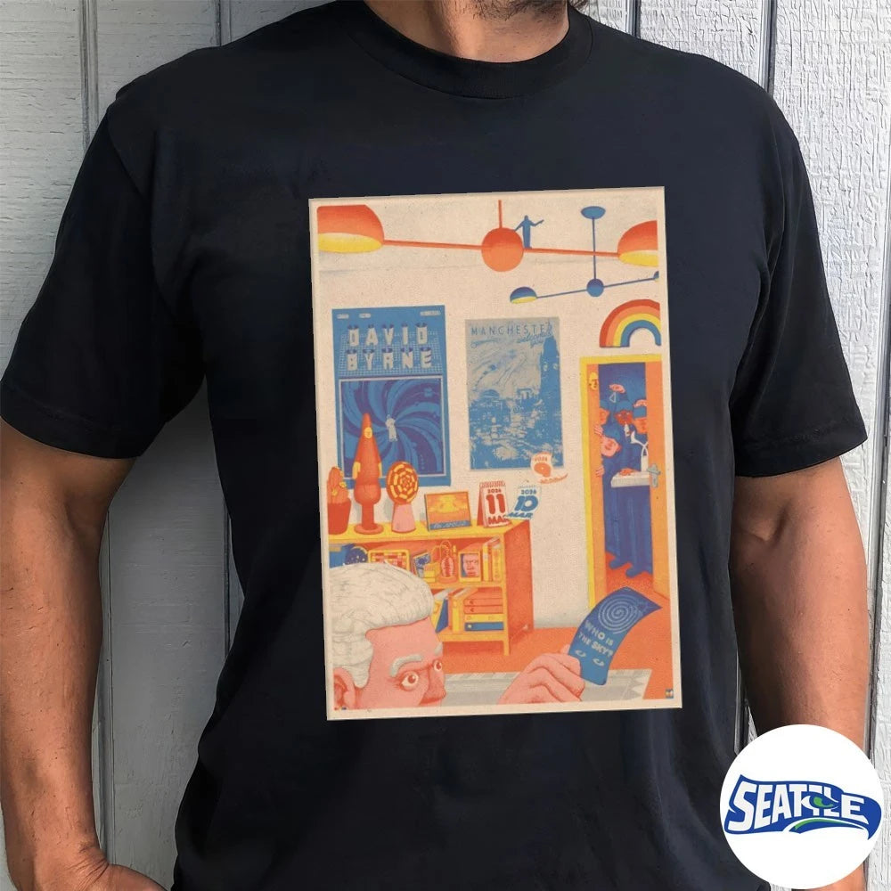 Official David Byrne Tour Manchester UK On March 10-11 2026 Poster t-shirt