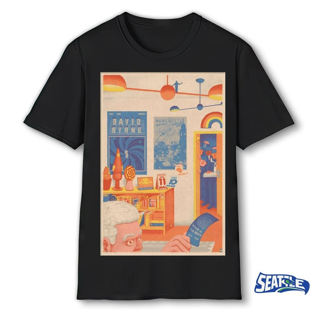 Official David Byrne Tour Manchester UK On March 10-11 2026 Poster t-shirt