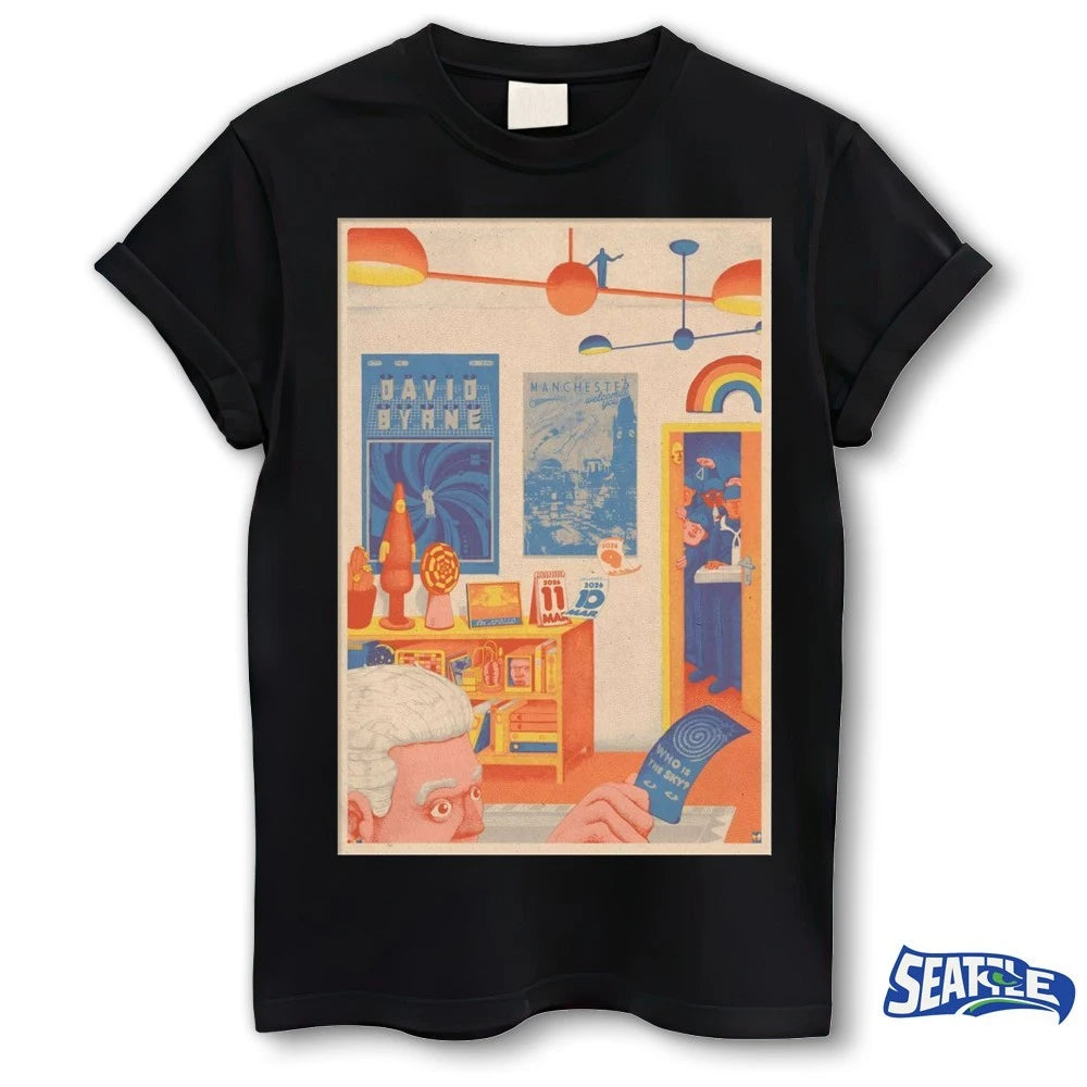 Official David Byrne Tour Manchester UK On March 10-11 2026 Poster t-shirt