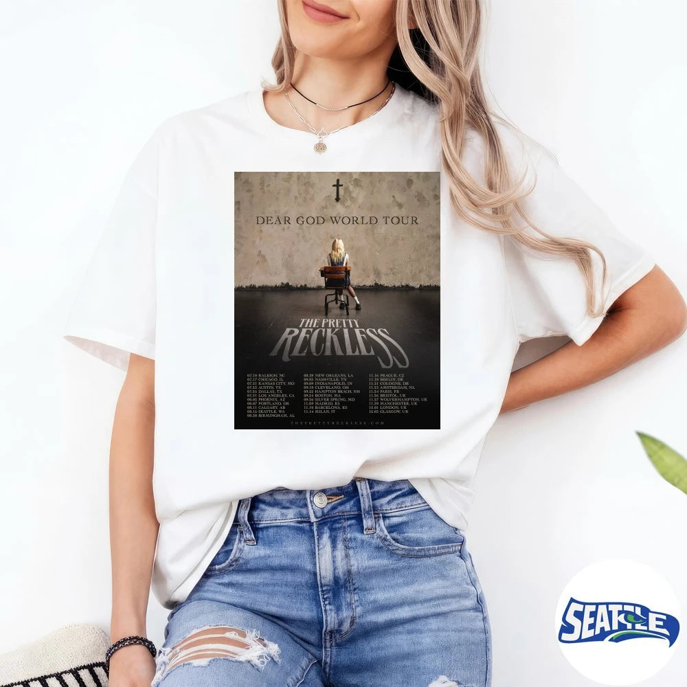Official Dear God World Tour The Pretty Reckless 2026 July – December Poster t-shirt