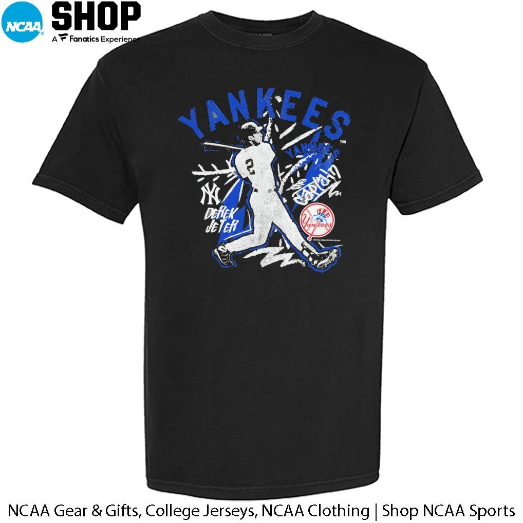 Official Derek Jeter New York Yankees Chalked Up Player Signature T-Shirt