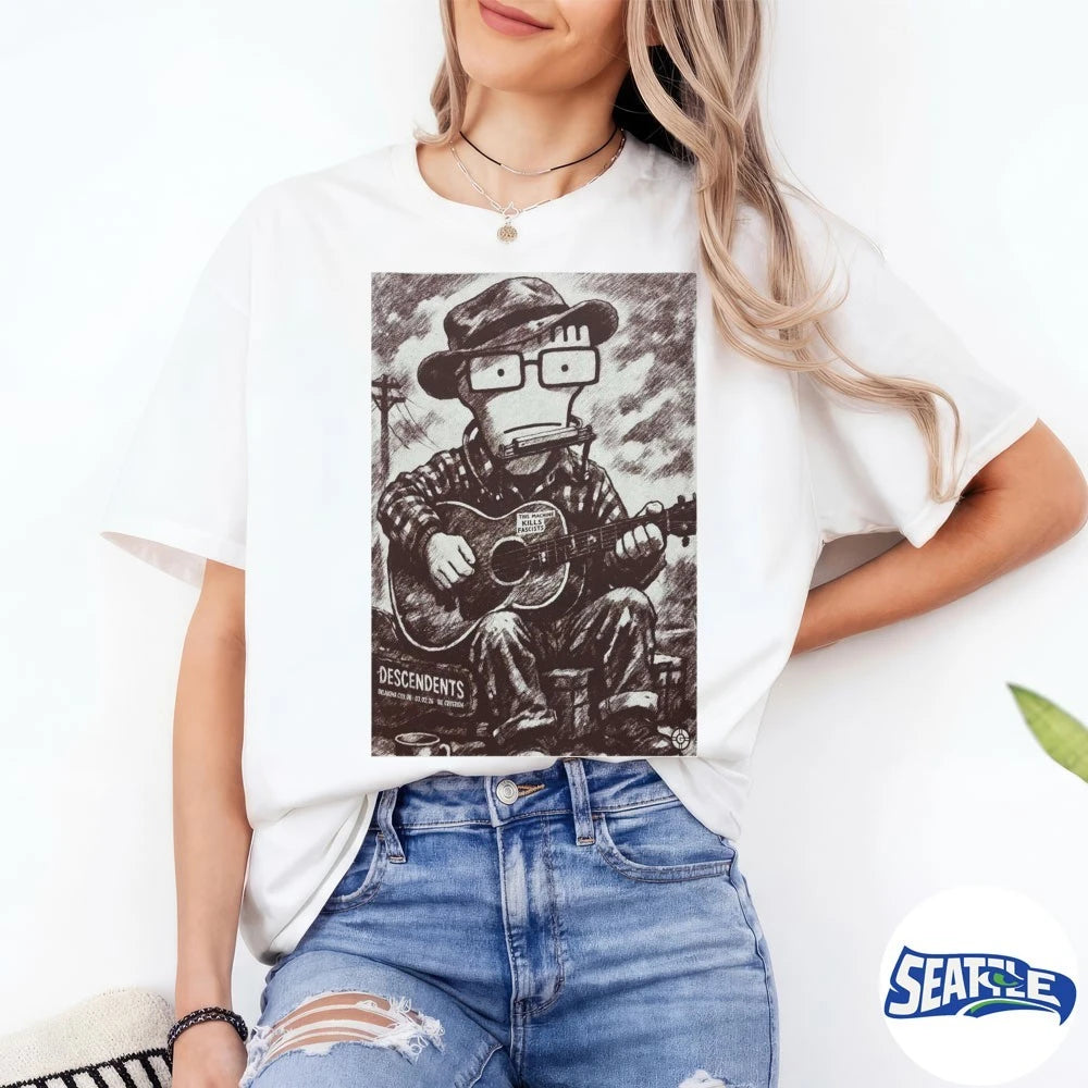 Official Descendents March 2 2026 Oklahoma City This Machine Kills Fascists Poster t-shirt
