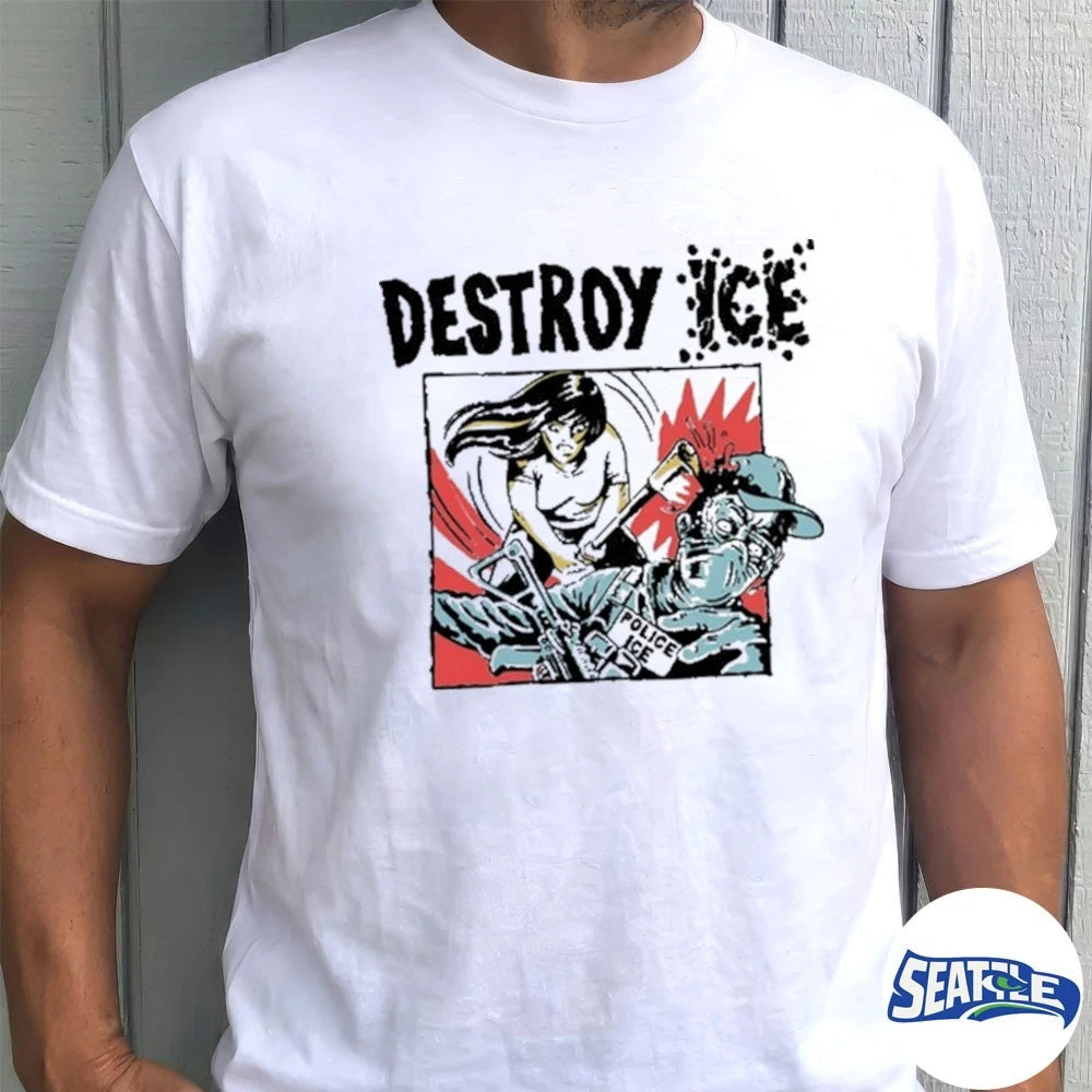 Official Destroy Ice Police Ice 2026 t-shirt