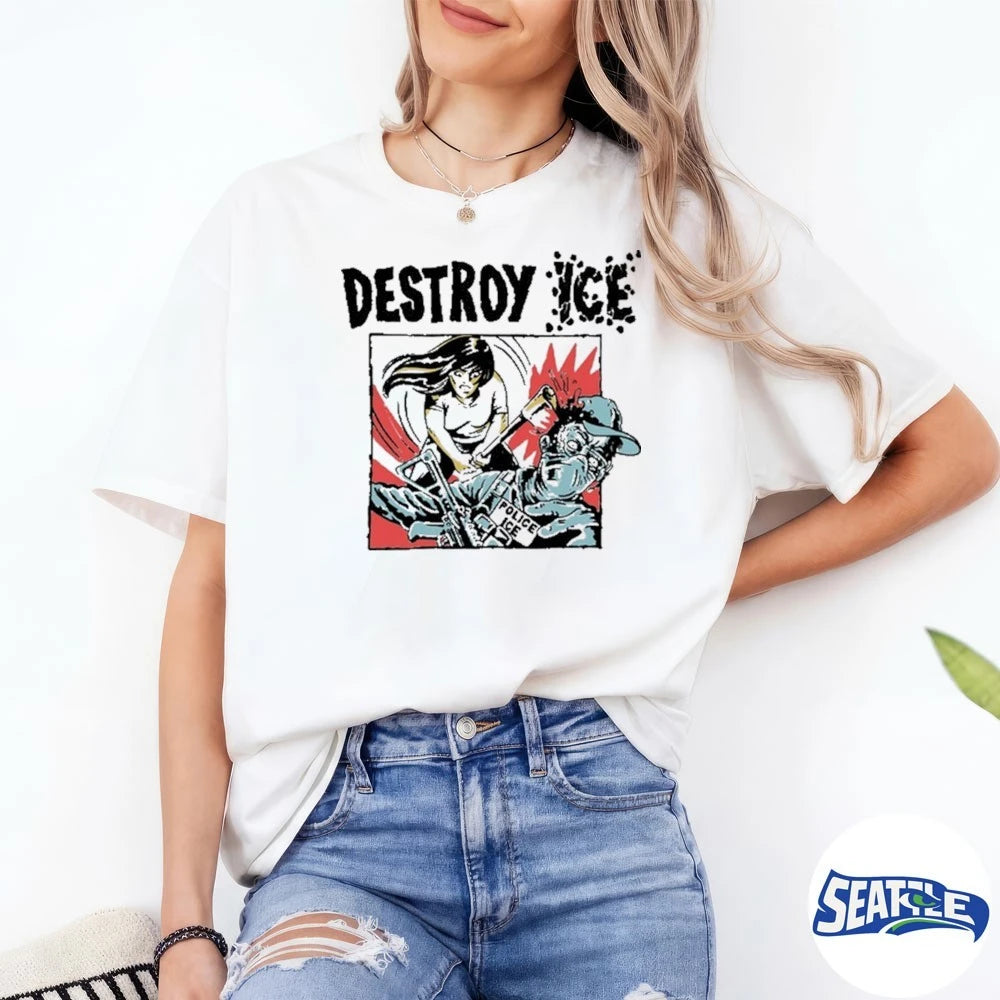 Official Destroy Ice Police Ice 2026 t-shirt