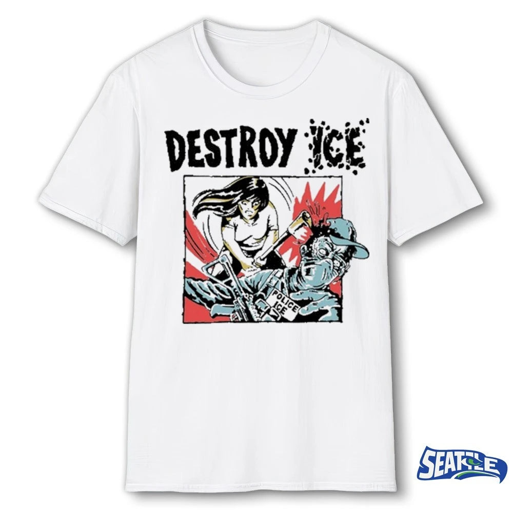 Official Destroy Ice Police Ice 2026 t-shirt
