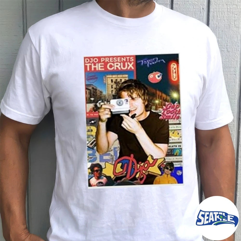 Official DJO x Tienda Ronnie Presents The Crux 2026 t-shirt