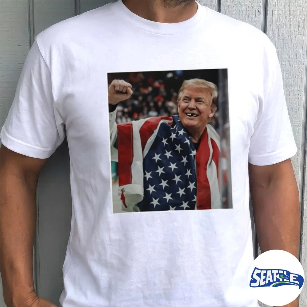 Official Donald Trump Loss Teeth Gold Usa Olympic 2026 Wins Funny Photo t-shirt