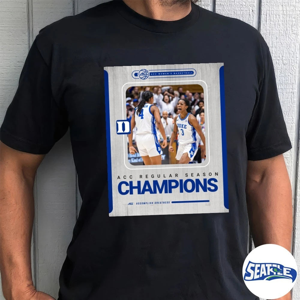 Official Duke Women’s Basketball 2026 ACC Women’s Basketball Regular Season Champions Poster t-shirt