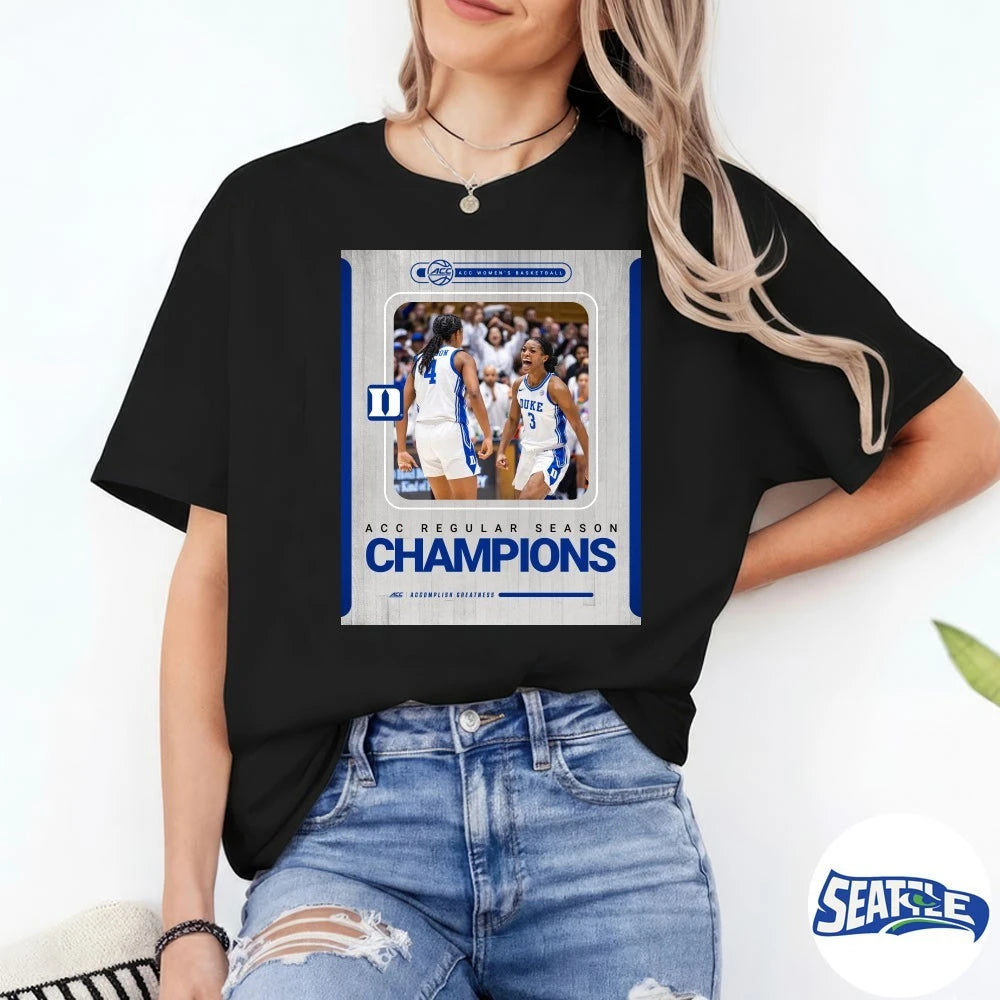Official Duke Women’s Basketball 2026 ACC Women’s Basketball Regular Season Champions Poster t-shirt