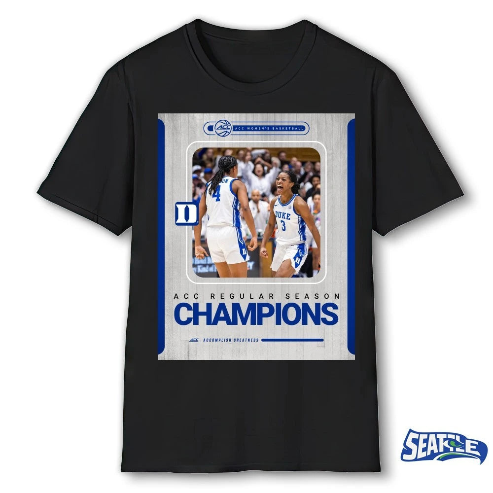 Official Duke Women’s Basketball 2026 ACC Women’s Basketball Regular Season Champions Poster t-shirt