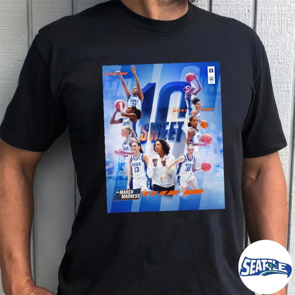 Official Duke Women’s Basketball Sweet Sixteen March Madness NCAA 2026 Poster t-shirt