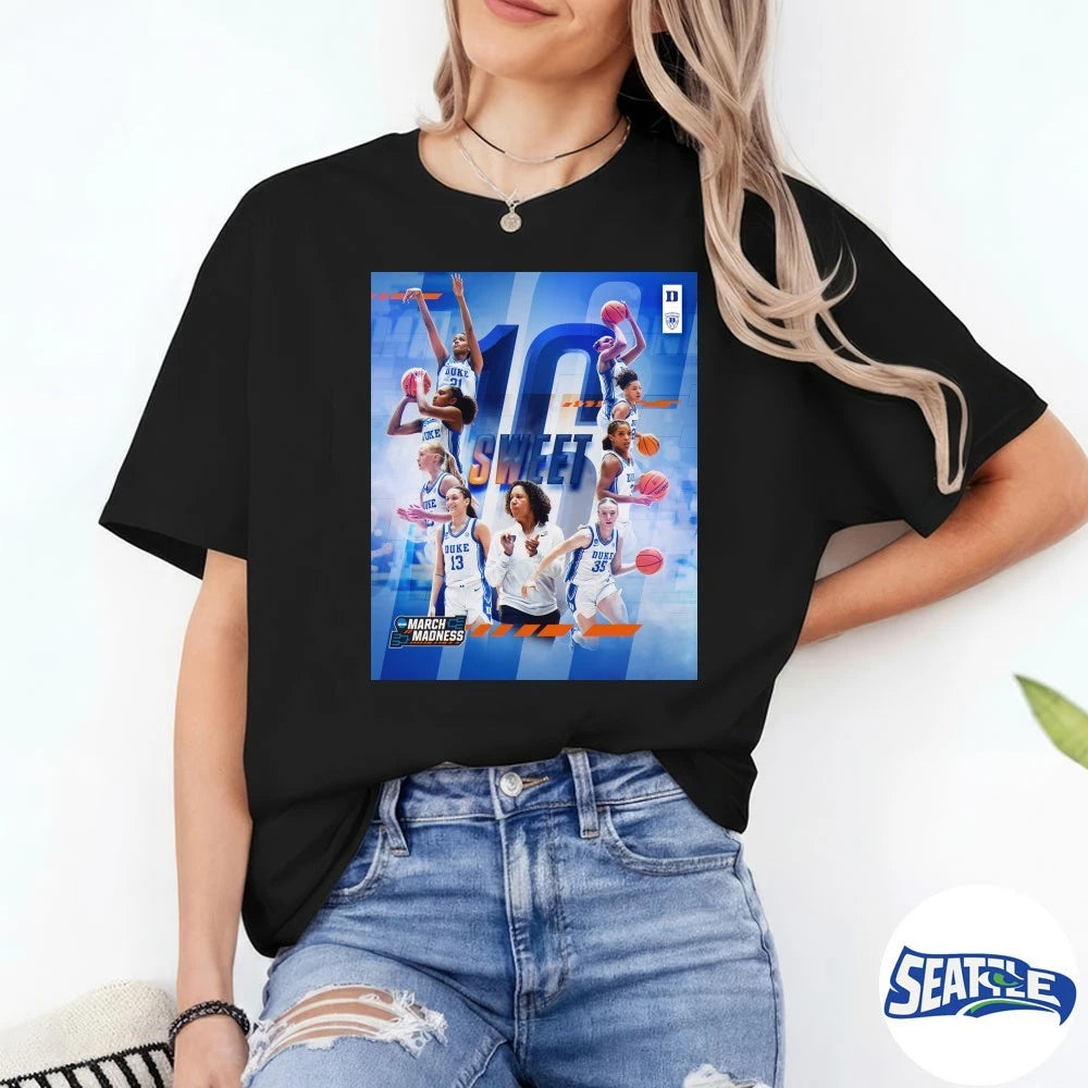 Official Duke Women’s Basketball Sweet Sixteen March Madness NCAA 2026 Poster t-shirt
