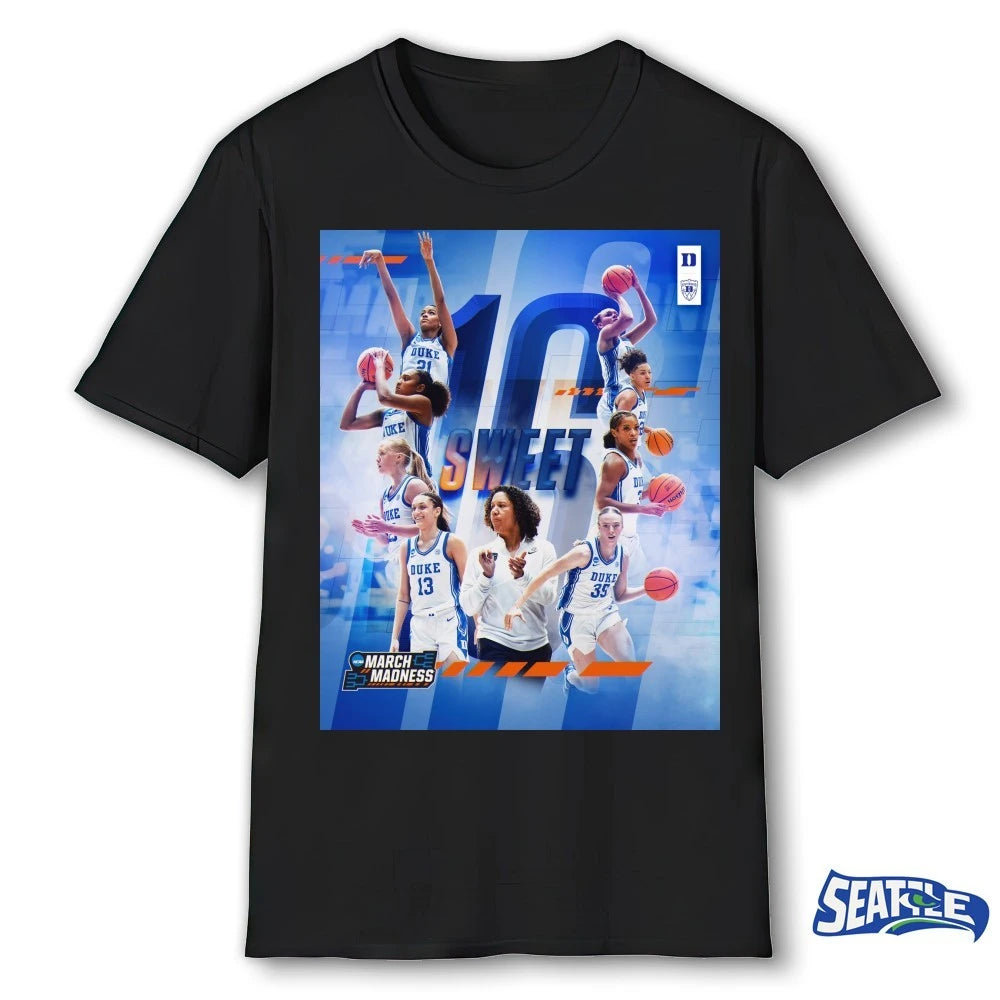 Official Duke Women’s Basketball Sweet Sixteen March Madness NCAA 2026 Poster t-shirt