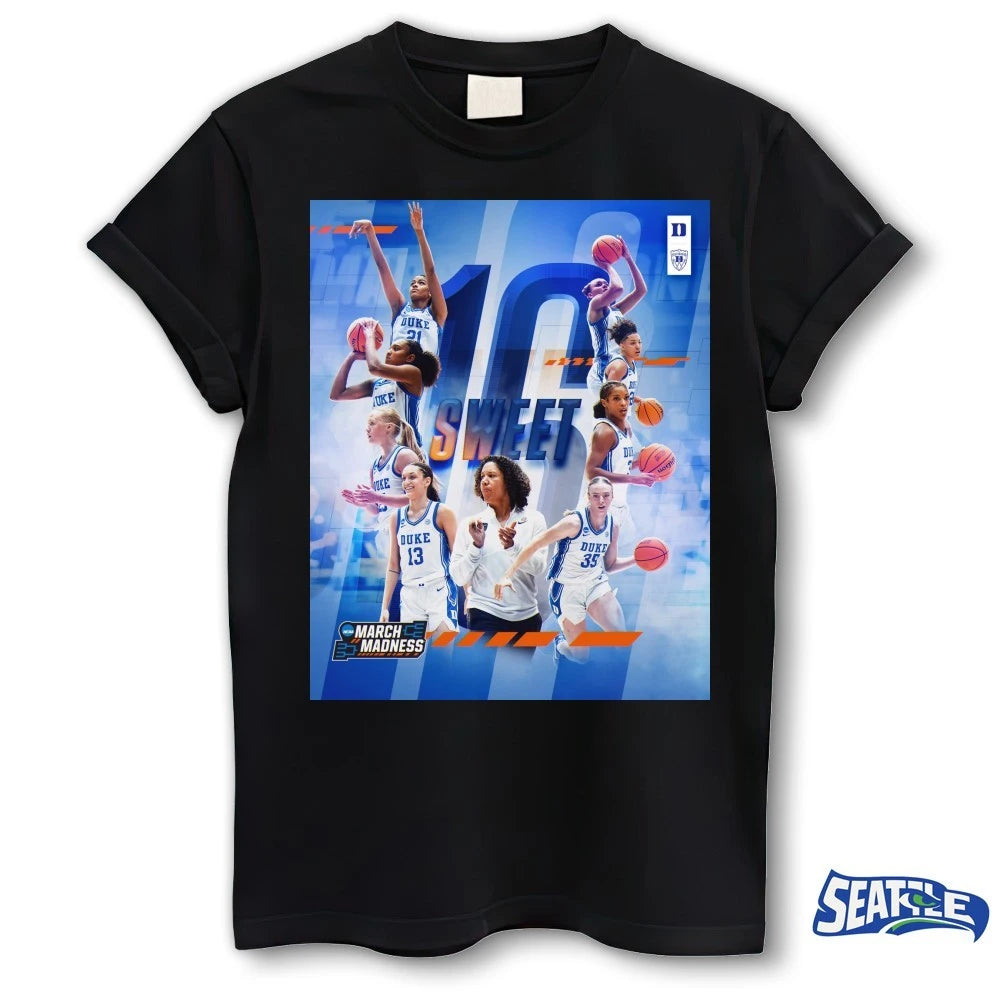 Official Duke Women’s Basketball Sweet Sixteen March Madness NCAA 2026 Poster t-shirt