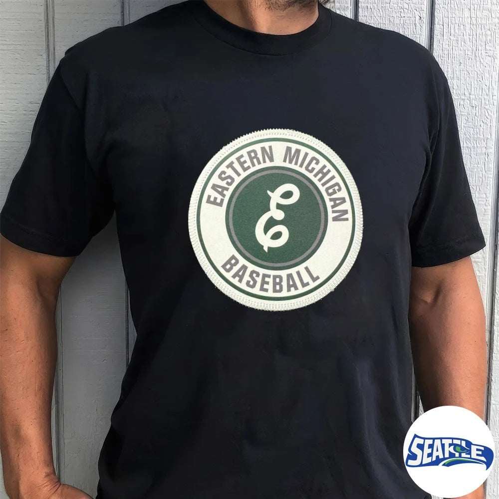 Official Eastern Michigan Baseball Logo t-shirt