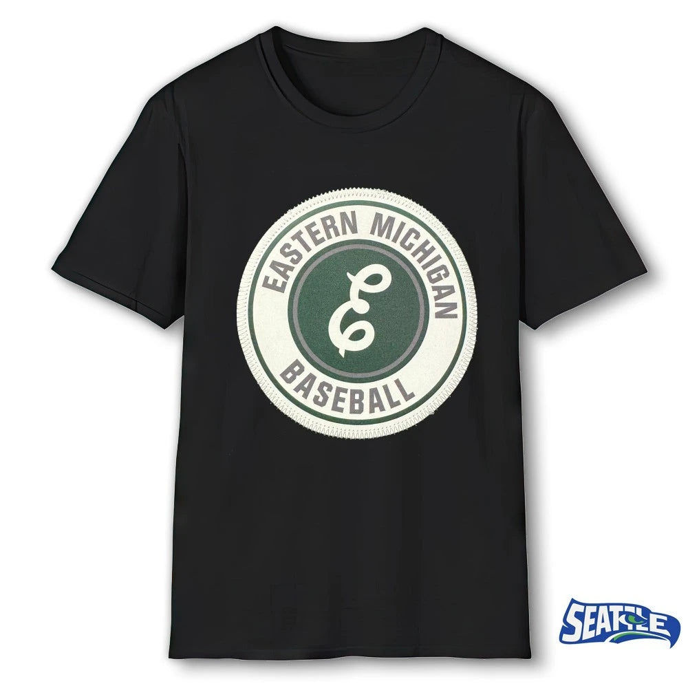 Official Eastern Michigan Baseball Logo t-shirt