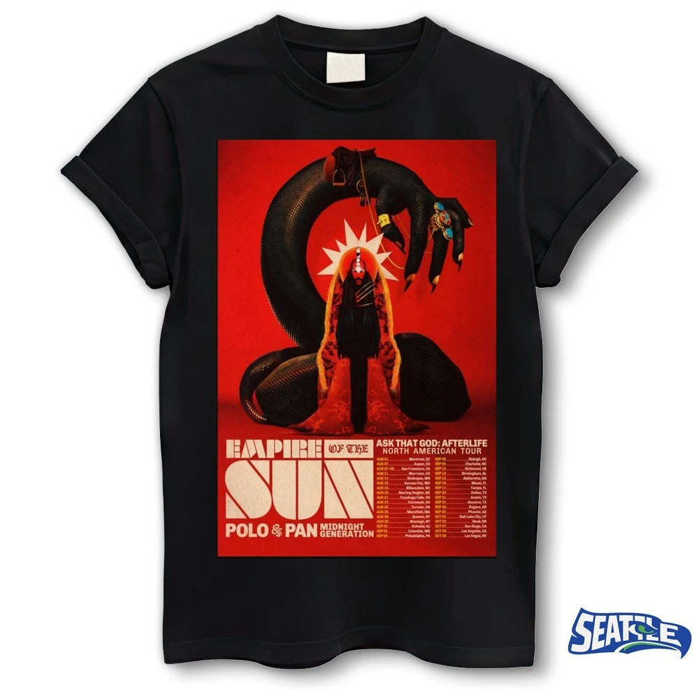 Official Empire Of The Sun Ask That God Afterlife North American Tour 2026 Poster t-shirt