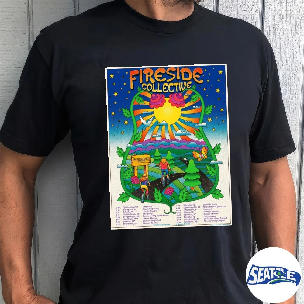 Official Fireside Collective Spring Tour 2026 March – May Poster t-shirt
