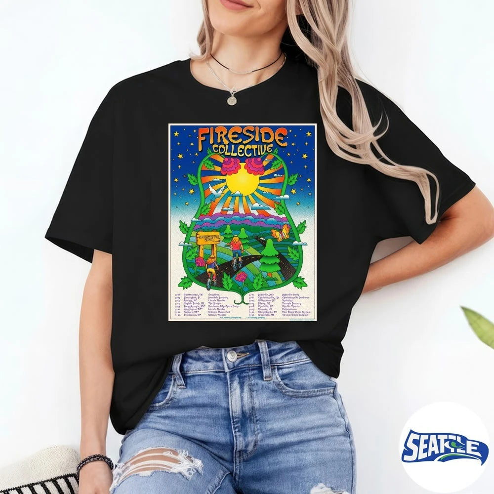 Official Fireside Collective Spring Tour 2026 March – May Poster t-shirt