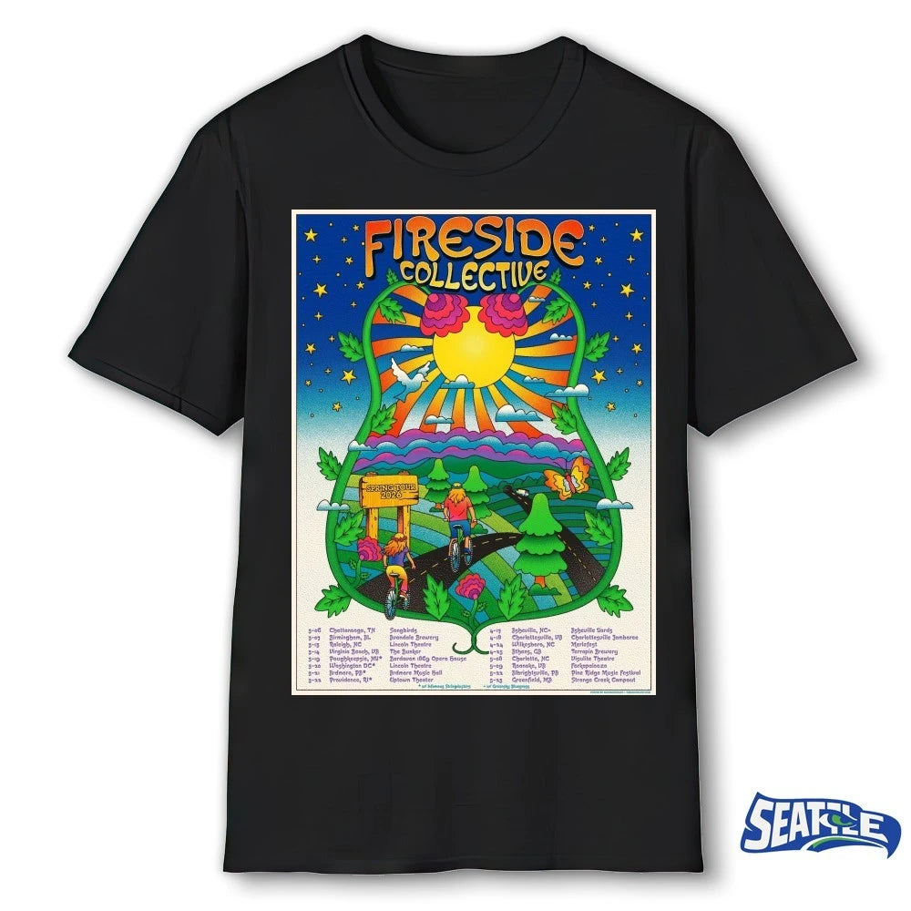 Official Fireside Collective Spring Tour 2026 March – May Poster t-shirt