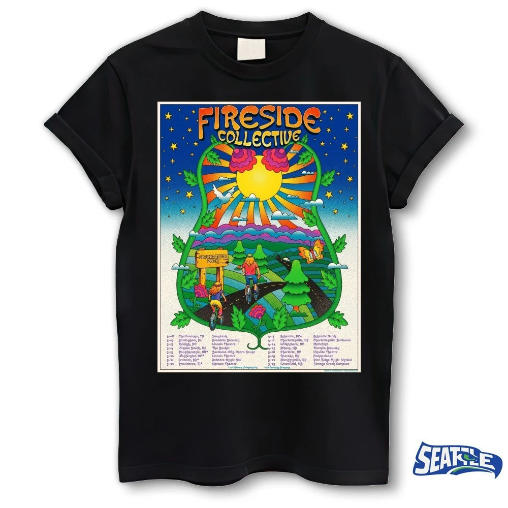 Official Fireside Collective Spring Tour 2026 March – May Poster t-shirt