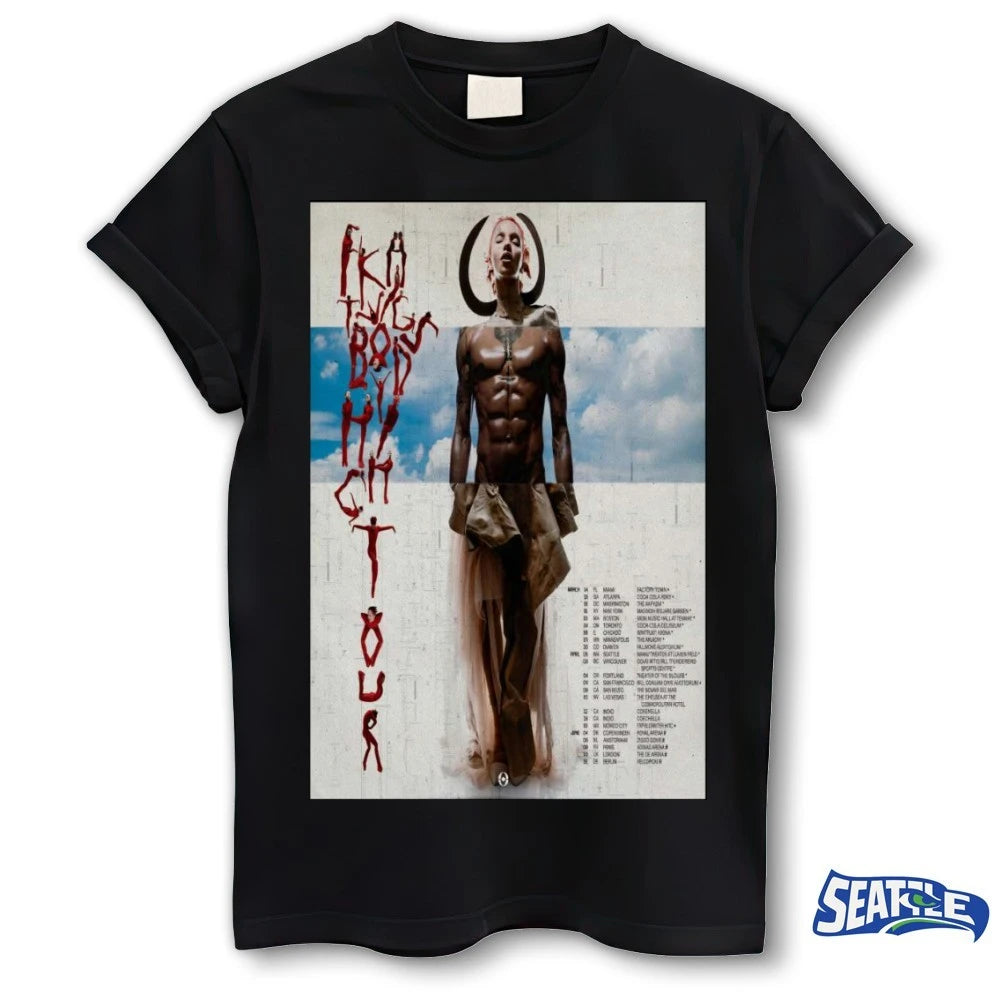 Official FKA Twigs Body High Tour in Miami March 14 2026 Poster t-shirt