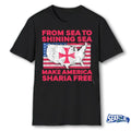 Official From Sea To Shining Sea Make America Sharia Free t-shirt
