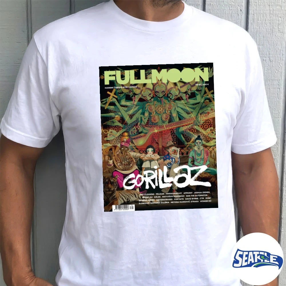 Official Full Moon New Gorillaz Cover Czechia Poster t-shirt