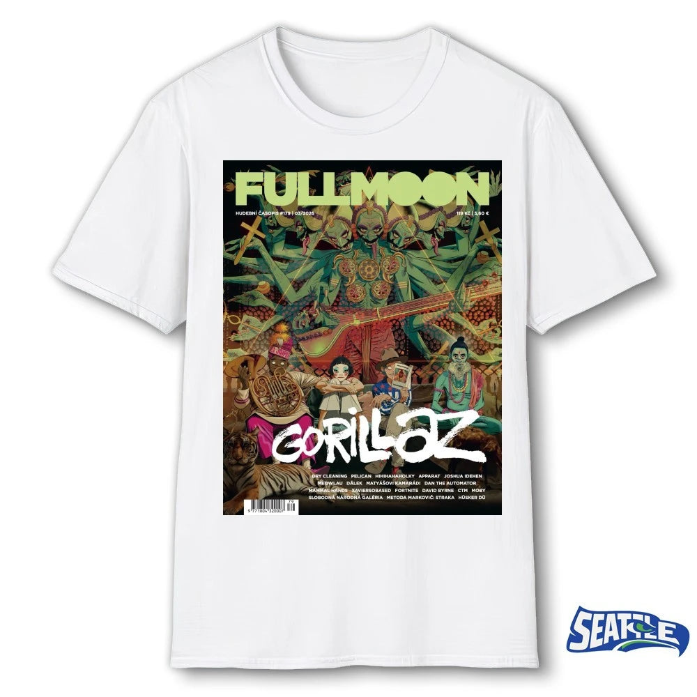 Official Full Moon New Gorillaz Cover Czechia Poster t-shirt