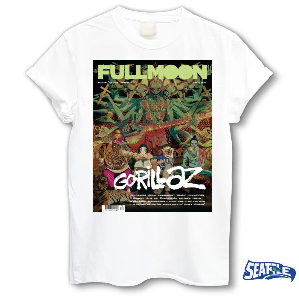 Official Full Moon New Gorillaz Cover Czechia Poster t-shirt