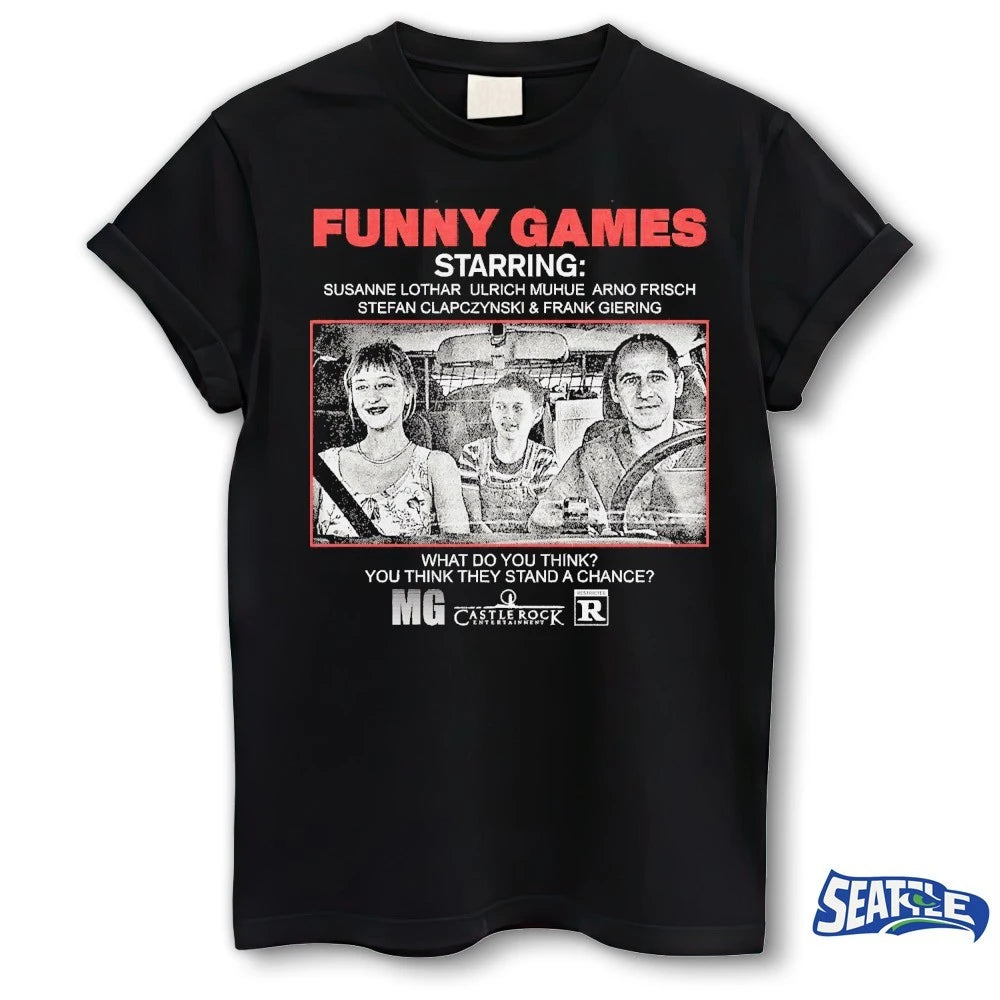 Official Funny Games What Do You Think You Think They Stand A Chance t-shirt