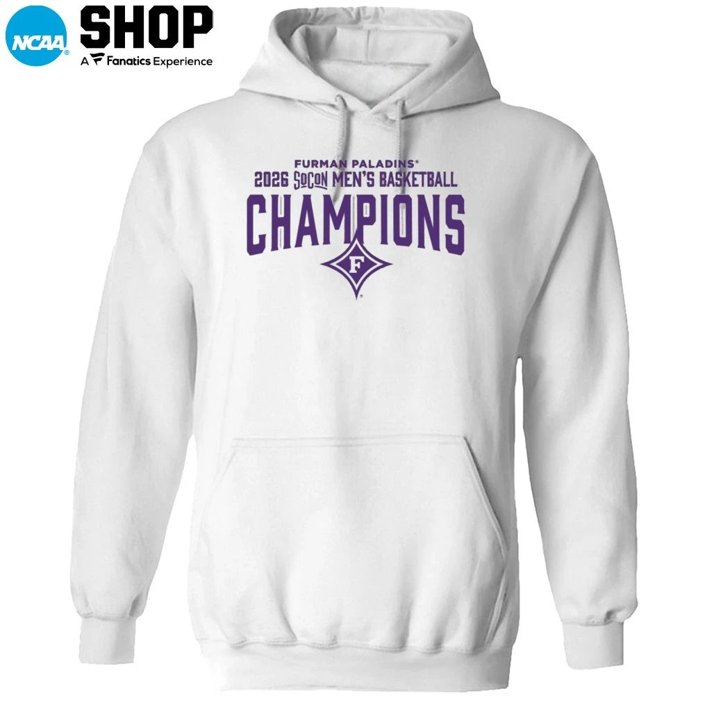 Official Furman Paladins Men’s Basketball 2026 SoCon Tournament Champions T-Shirt