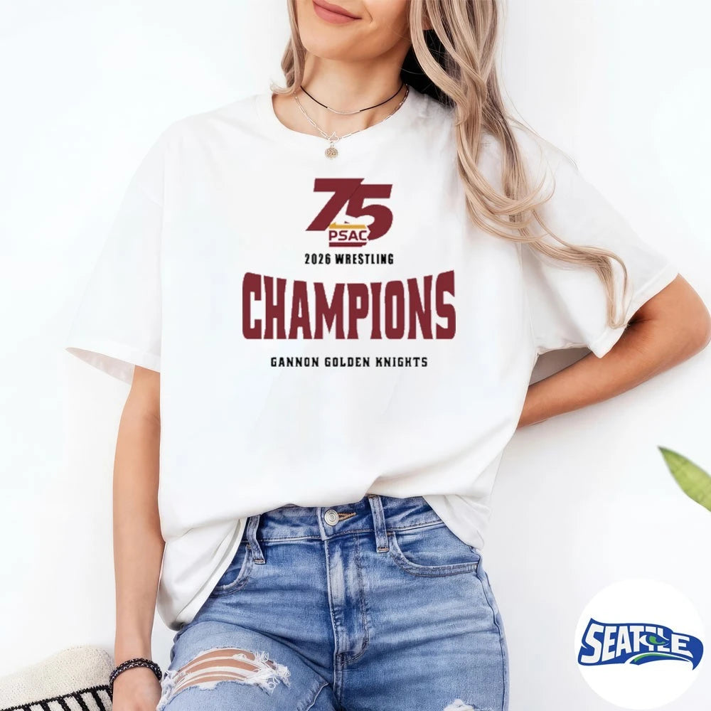 Official Gannon Golden Knights 2026 PSAC Pennsylvania State Athletic Conference Champions t-shirt