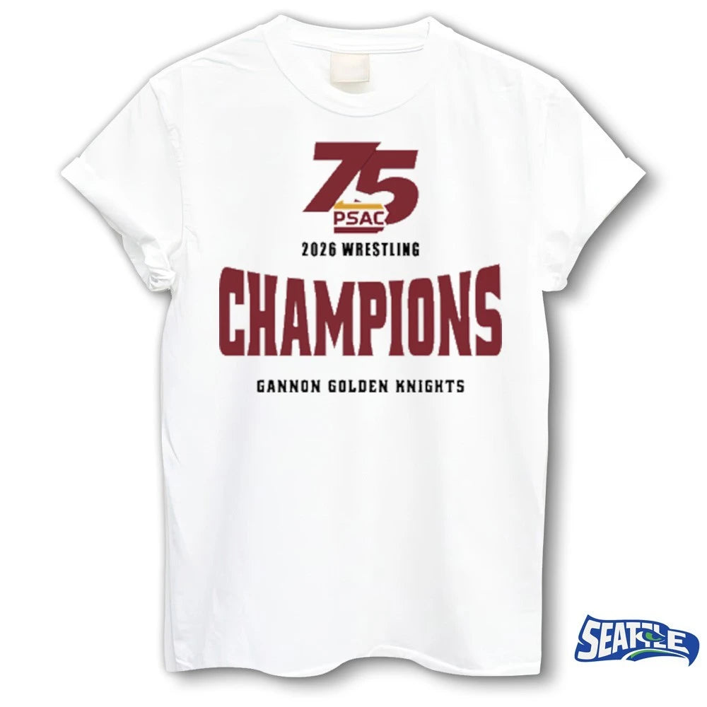 Official Gannon Golden Knights 2026 PSAC Pennsylvania State Athletic Conference Champions t-shirt