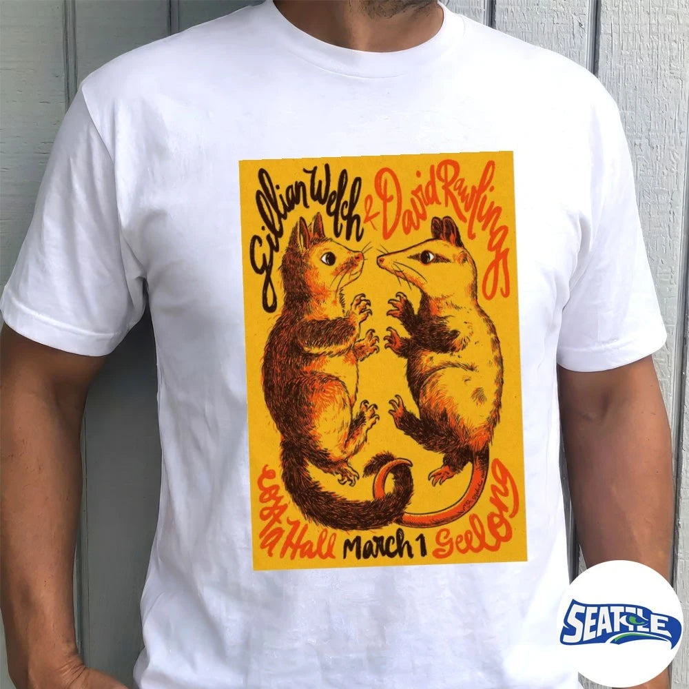 Official Gillian Welch and David Rawlings March 1 2026 Geelong Poster t-shirt