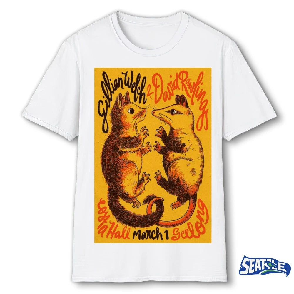 Official Gillian Welch and David Rawlings March 1 2026 Geelong Poster t-shirt