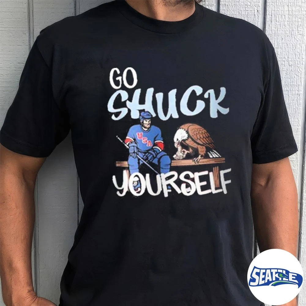 Official Go Shuck Yourself USA Hockey t-shirt