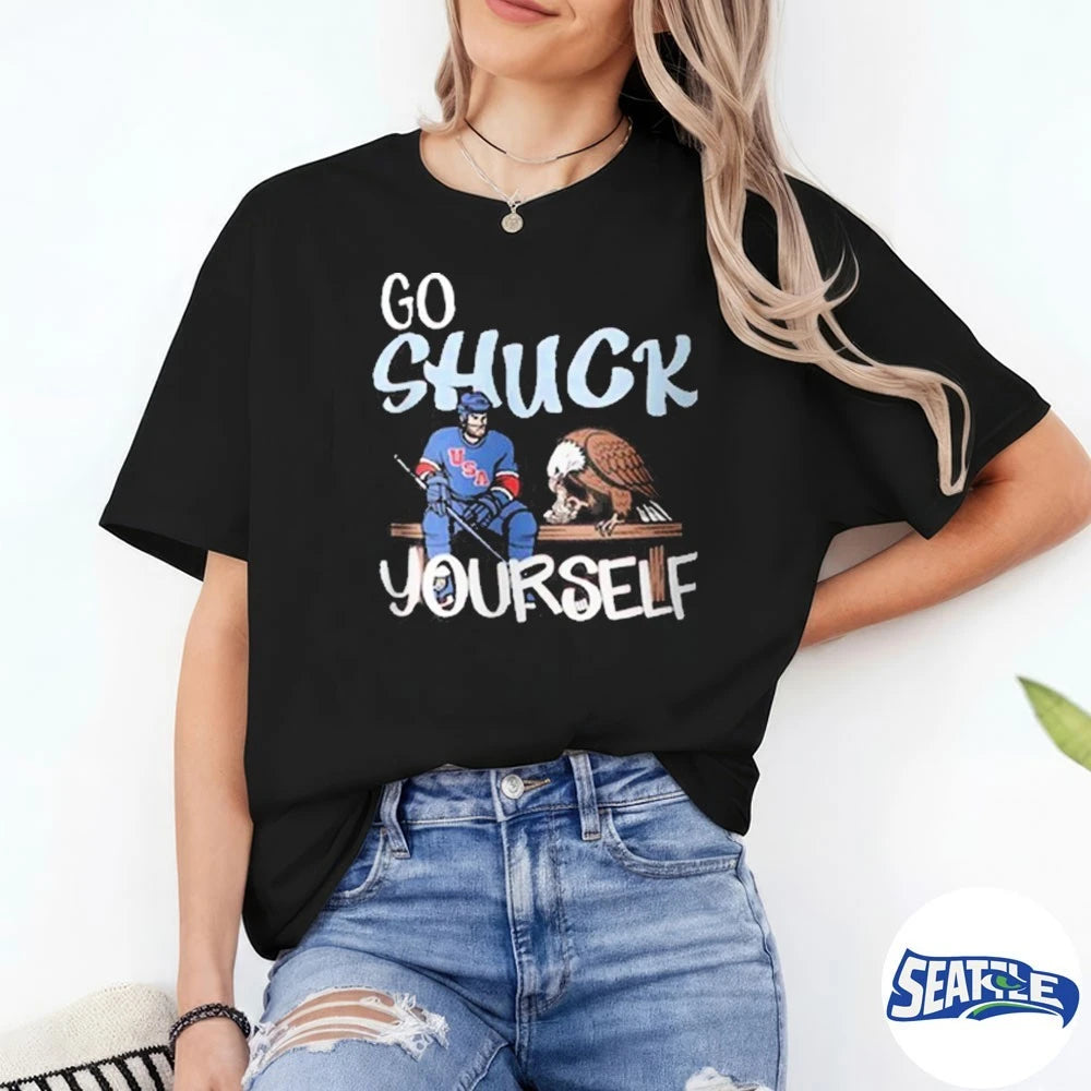 Official Go Shuck Yourself USA Hockey t-shirt