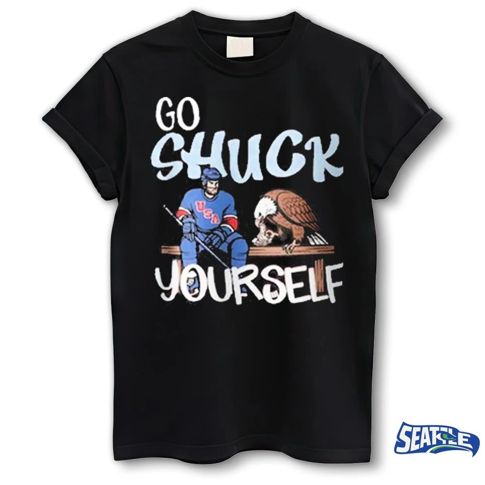 Official Go Shuck Yourself USA Hockey t-shirt