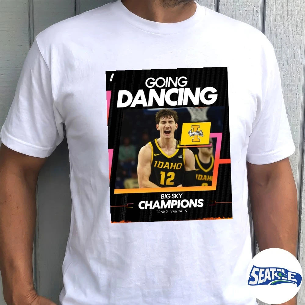 Official Going Dancing Idaho Vandals Men’s Basketball 2026 Big Sky Champions Poster t-shirt