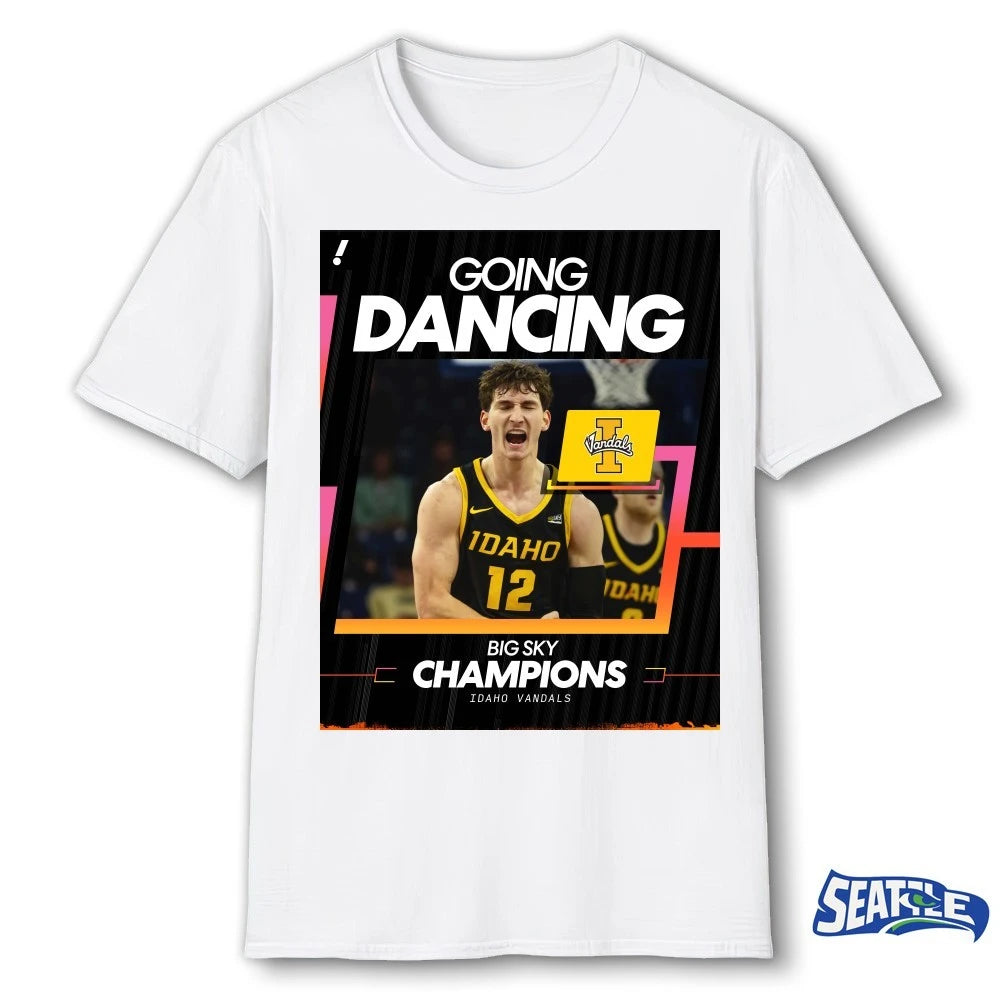 Official Going Dancing Idaho Vandals Men’s Basketball 2026 Big Sky Champions Poster t-shirt