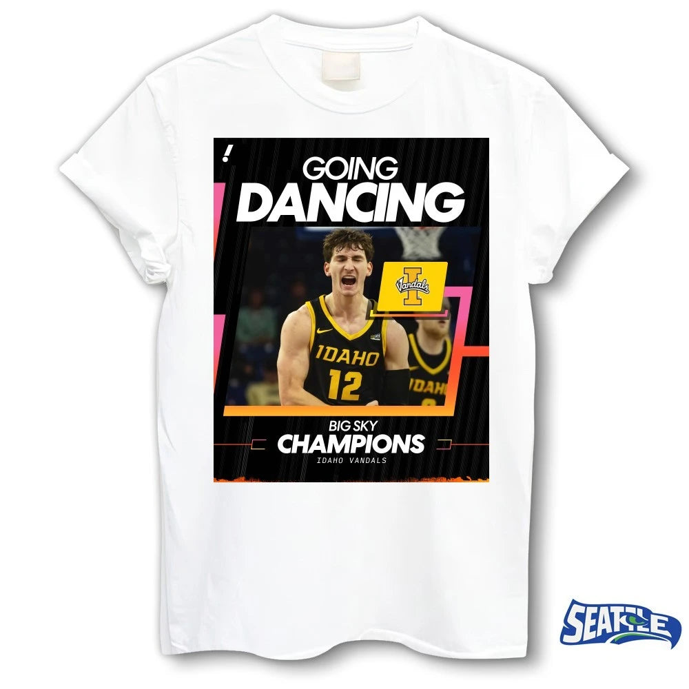 Official Going Dancing Idaho Vandals Men’s Basketball 2026 Big Sky Champions Poster t-shirt
