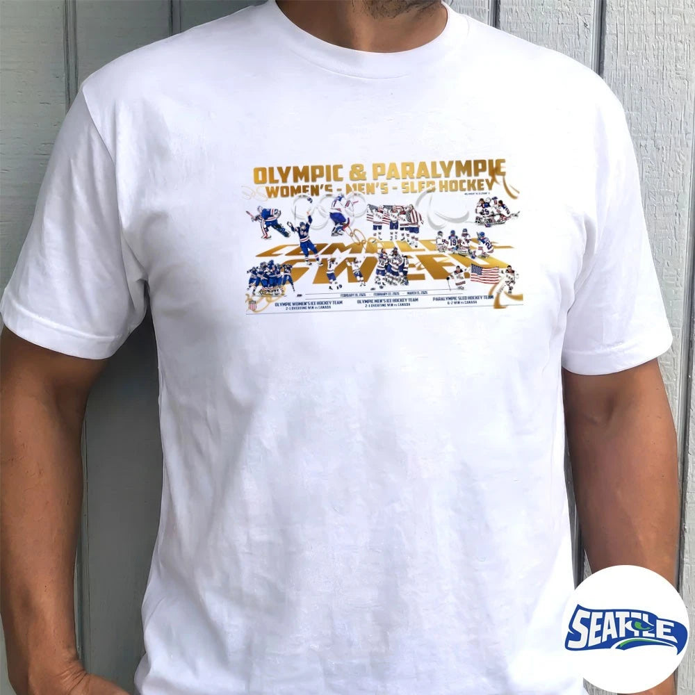Official Golden Sweep USA Hockey 2026 Winter Olympic – Paralympic Games in Milan Cortina t-shirt