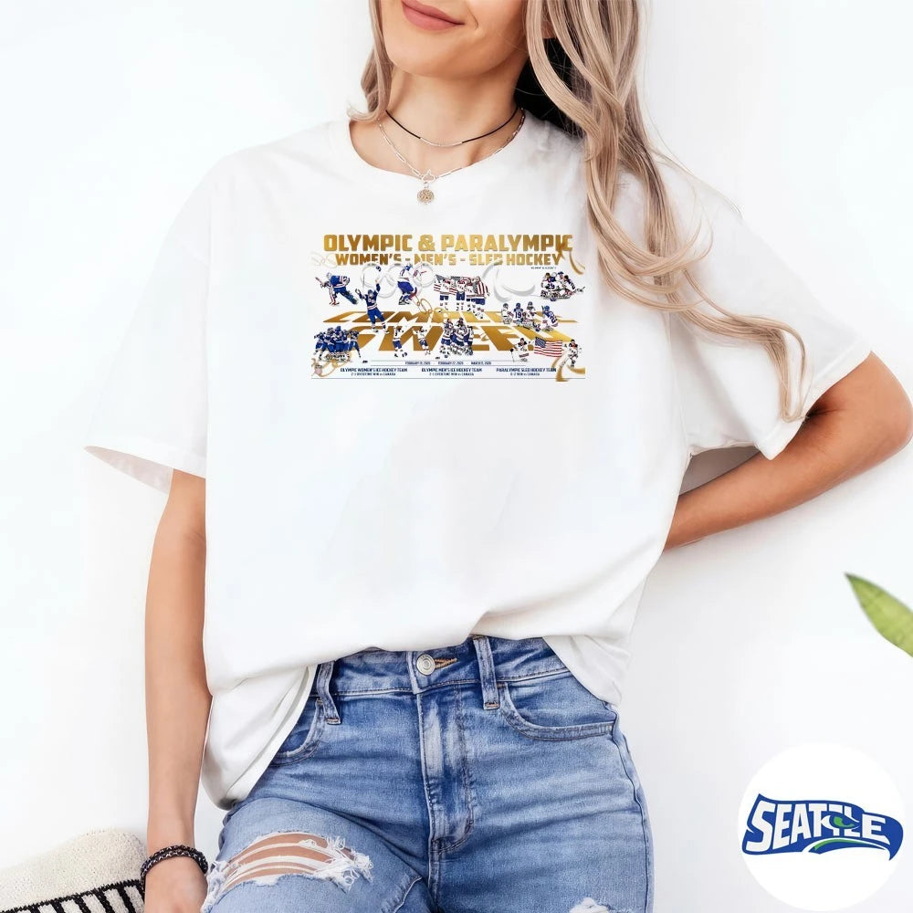 Official Golden Sweep USA Hockey 2026 Winter Olympic – Paralympic Games in Milan Cortina t-shirt