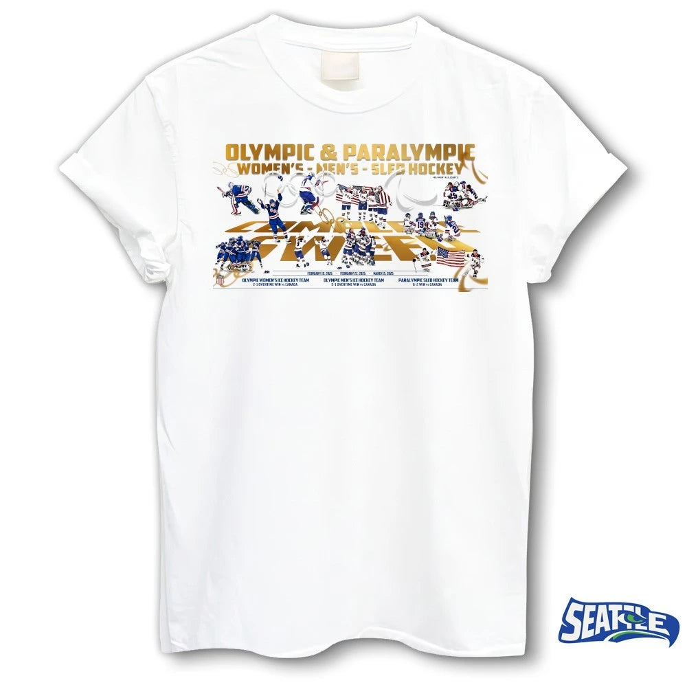 Official Golden Sweep USA Hockey 2026 Winter Olympic – Paralympic Games in Milan Cortina t-shirt