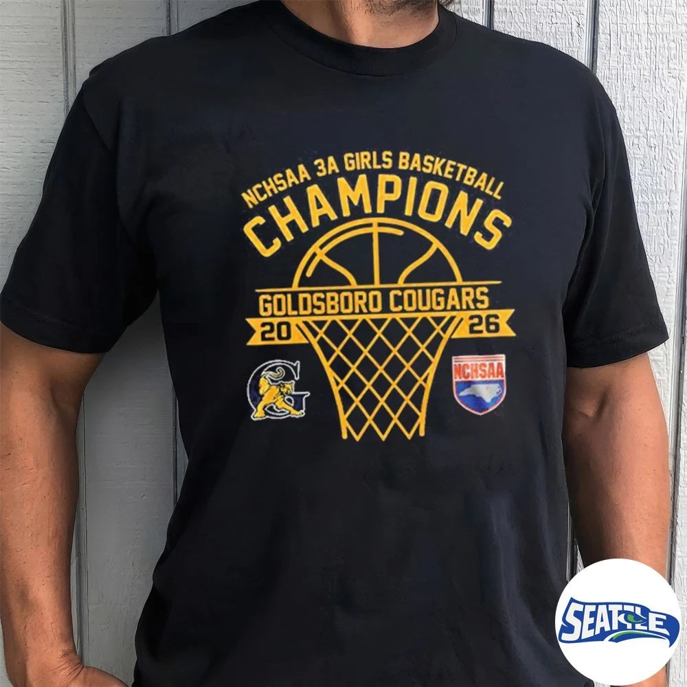 Official Goldsboro Cougars NCHSAA 3A Girls Basketball Champions 2026 t-shirt